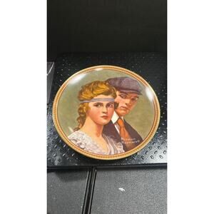 Norman Rockwell Collectible Dish - meeting on the path